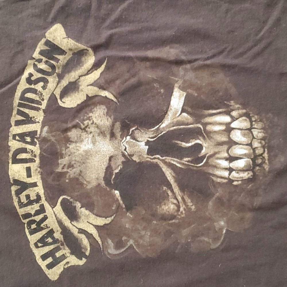 "Harley-Davidson Motor Cycles"  Brown tee shirt Size 2X-Large